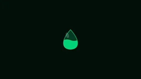 Mint Water Drop Save Eco Eco Green Animation Loop Stock Footage 342610323
