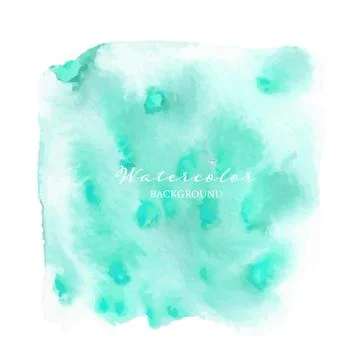 Mint watercolor abstract background, Vector illustration. Stock Illustration