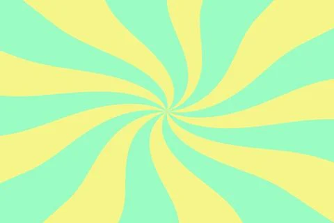 Mint Yellow Glow Harmony Spiral Stock Illustration