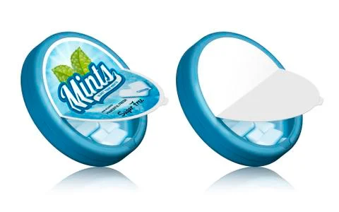 Mints gum package design Stock Illustration