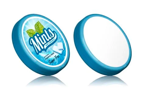 Mints gum package design Stock Illustration