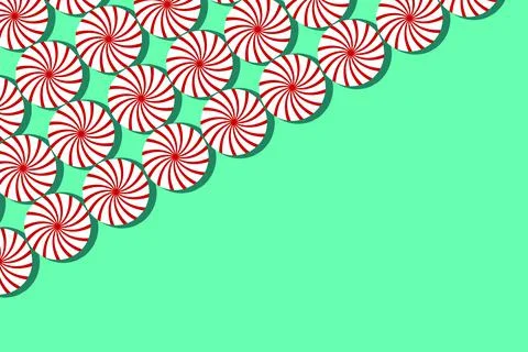 Mints sweet holiday candy peppermint Christmas treat mint flavor background Stock Illustration