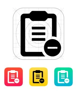 Minus clipboard icon Stock-Illustration