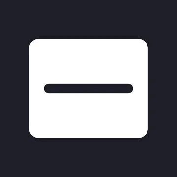 Minus dark mode glyph ui icon Stock Illustration