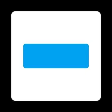 Minus flat blue and white colors rounded button Illustrazione stock