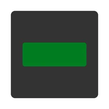Minus flat green and gray colors rounded button Stock Illustration