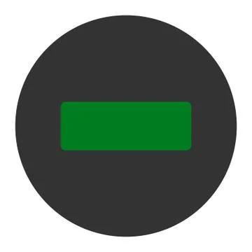 Minus flat green and gray colors round button Illustrazione stock