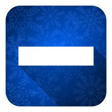 Minus flat icon, christmas button. Stock Illustration