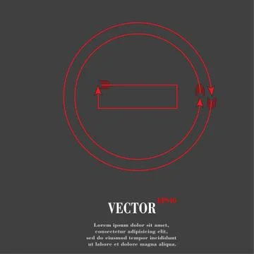 Minus. Flat modern web button and space for your text. Stock Illustration