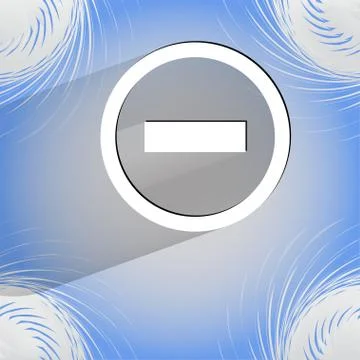 Minus. Flat modern web design on a flat geometric abstract background Stock Illustration