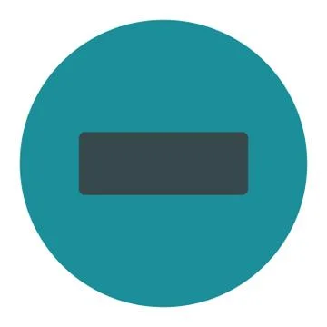 Minus flat soft blue colors round button Stock Illustration
