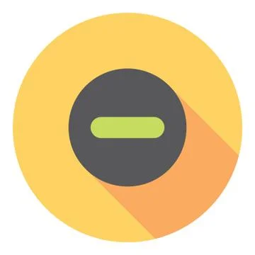 Minus Flat Symbol Stock Illustration