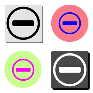 Minus. flat vector icon Stock Illustration
