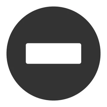 Minus flat white and gray colors round button 스톡 일러스트