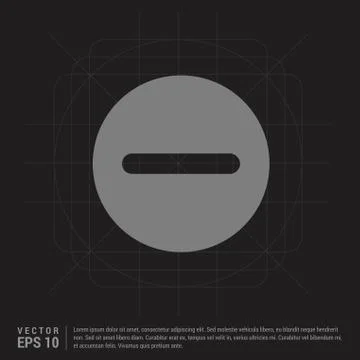 Minus icon - Black Creative Background Stock Illustration