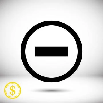 Minus icon stock vector illustration flat design イラスト素材