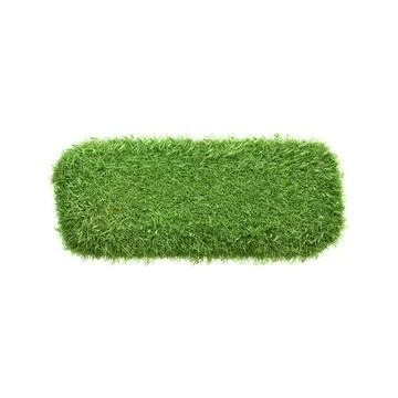 A minus or hyphen sign composed of lush green grass Stock Illustration