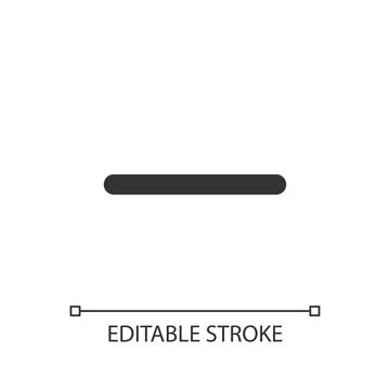Minus pixel perfect linear ui icon Stock Illustration