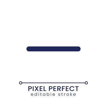 Minus pixel perfect linear ui icon Stock Illustration