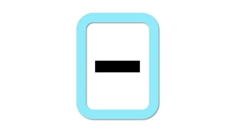 Minus sign in blue rounded rectangle Stock Footage 280495506