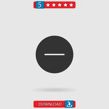 Minus vector icon Illustrazione stock