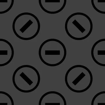 Minus web icon. flat design. Seamless pattern. Stock Illustration