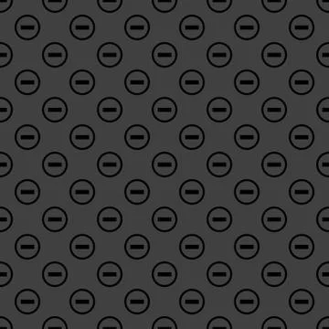 Minus web icon. flat design. Seamless pattern. Stock Illustration