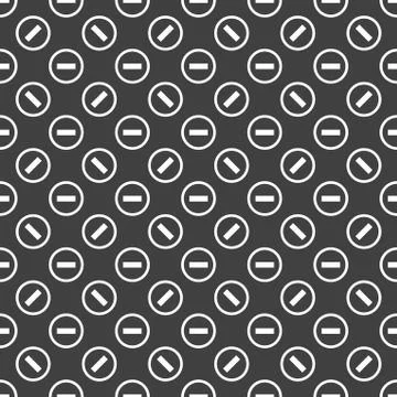 Minus web icon. flat design. Seamless pattern. Stock Illustration