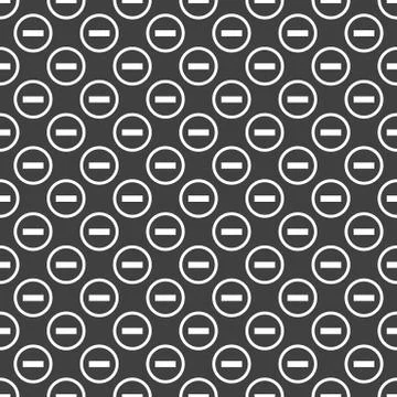 Minus web icon. flat design. Seamless pattern. Stock Illustration