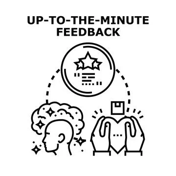 Up to the minute feedback and customer review system Stock Illustration