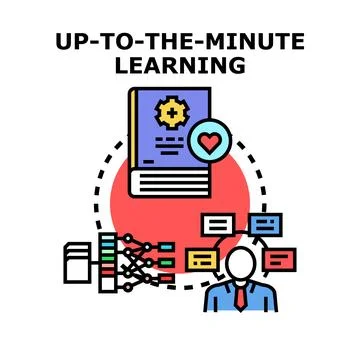 Up to the minute learning process acquiring digital knowledge 스톡 일러스트