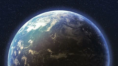 A minute long loop of a rotating Earth with visible northern hemisphere Video stock 8992240