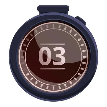 Minute stopwatch icon cartoon vector. Timer clock 스톡 일러스트