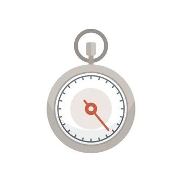 Minute stopwatch icon flat vector. Watch timer Stockillustratie