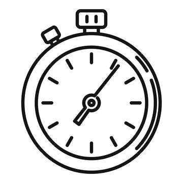 Minute stopwatch icon outline vector. Watch timer Stock Illustration
