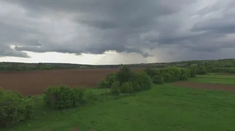 A minute before the storm in the countryside Video stock 63315298