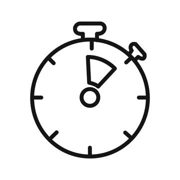 Minute timer icon linear graphics set vector Stock Illustration