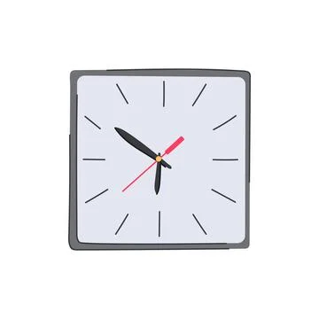Minute wall clock cartoon vector illustration Stock Illustration