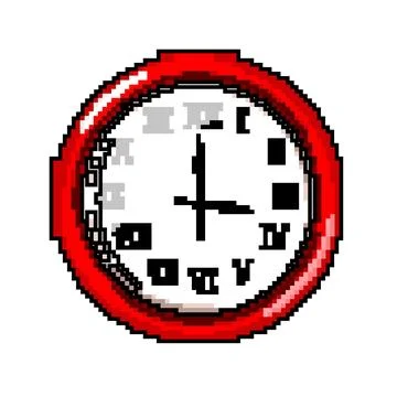 Minute wall clock game pixel art vector illustration Stock-Illustration