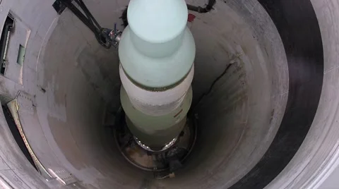 Minuteman missile in silo in South Dakota Stock Footage
