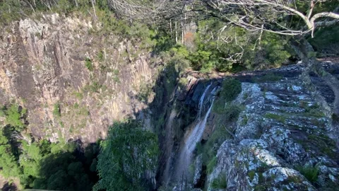 Minyon Falls Water Fall Look Out Stock Footage 132145597