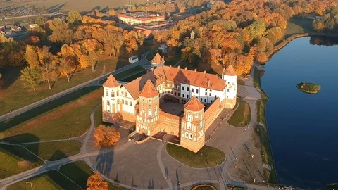 Mir Castle Belarus Stock Footage 103170687