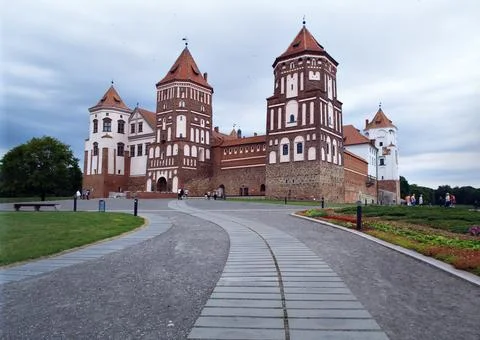 Mir Castle Complex is a UNESCO World Heritage site in Mir town, Belarus Stock Photos