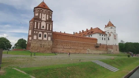 Mir Castle Complex.Europe, Belarus. Stock Footage 78156586