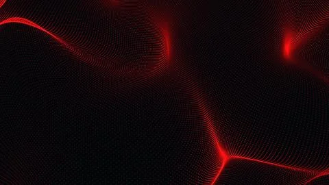 Mir red wave isolated on the black background. Illustrazione stock