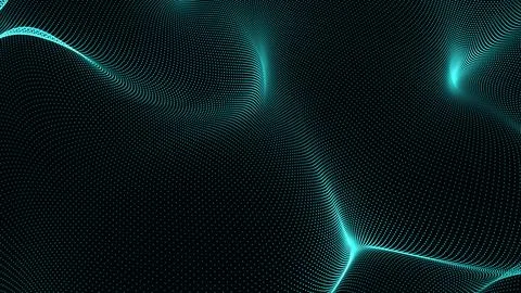 Mir sky blue wave isolated on the black background. Stock Illustration