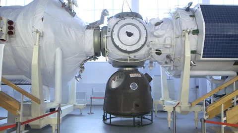 Mir station and lander module Stock Footage 34811020