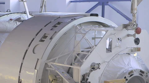 Mir station close panorama Stock Footage 34809400