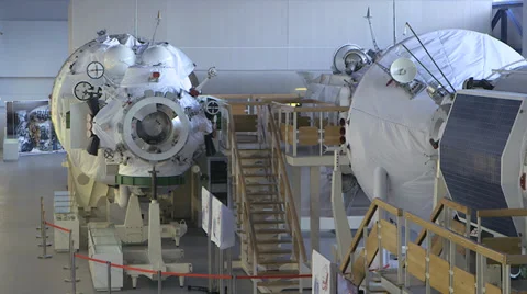 Mir station inside hangar Stock Footage 34809664