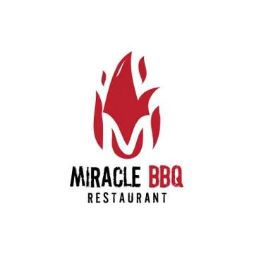 Miracle bbq logo Stock Illustration